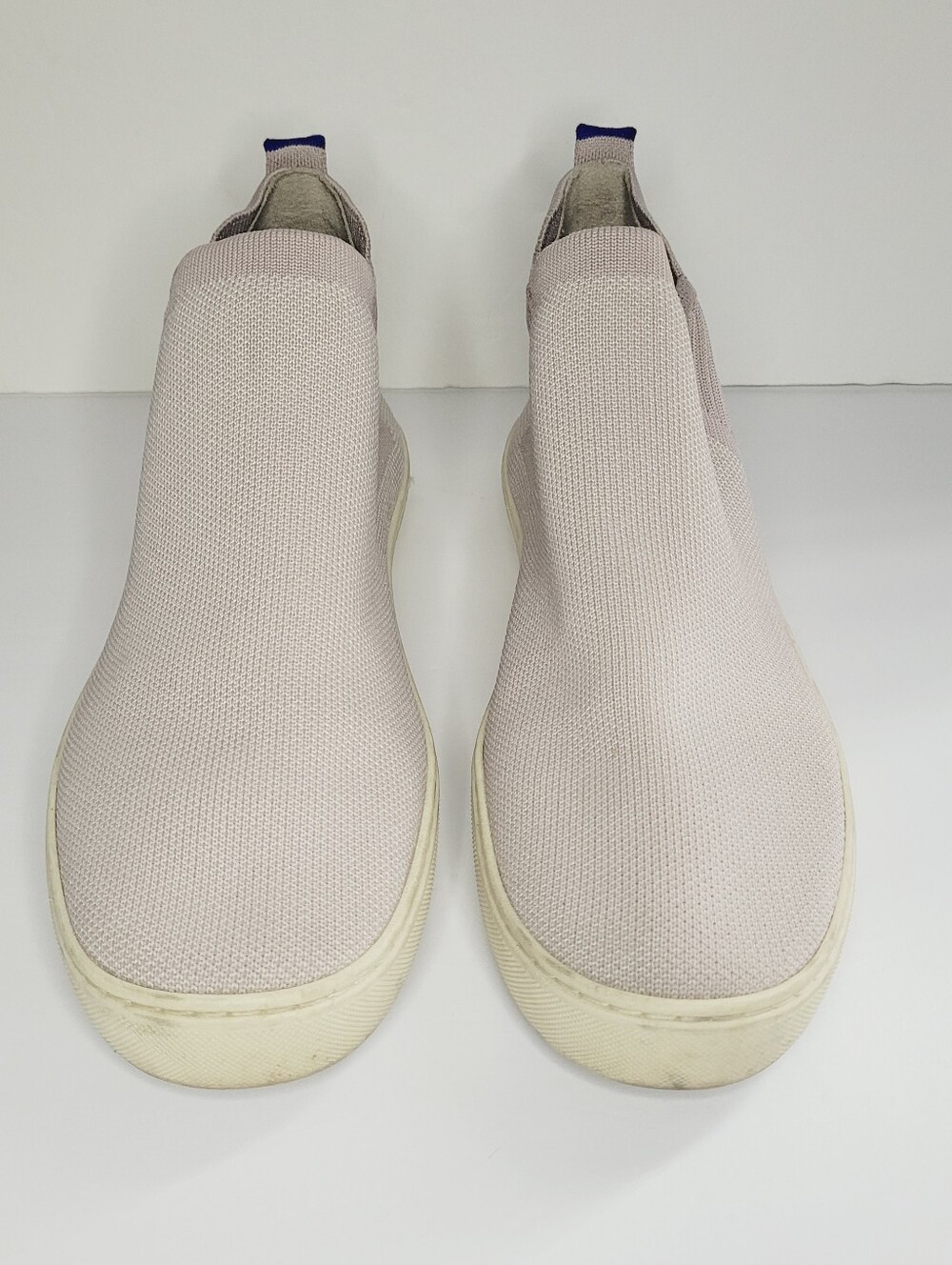 Rothy's The Chelsea Boots Size 10.5 Lilac Gray Knit Ankle Sneakers Sustainable